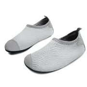 Stepedia Boys Girls Water Shoes Quick-Dry Slip On Beach Swim Pool Socks for Kids Toddler Grey